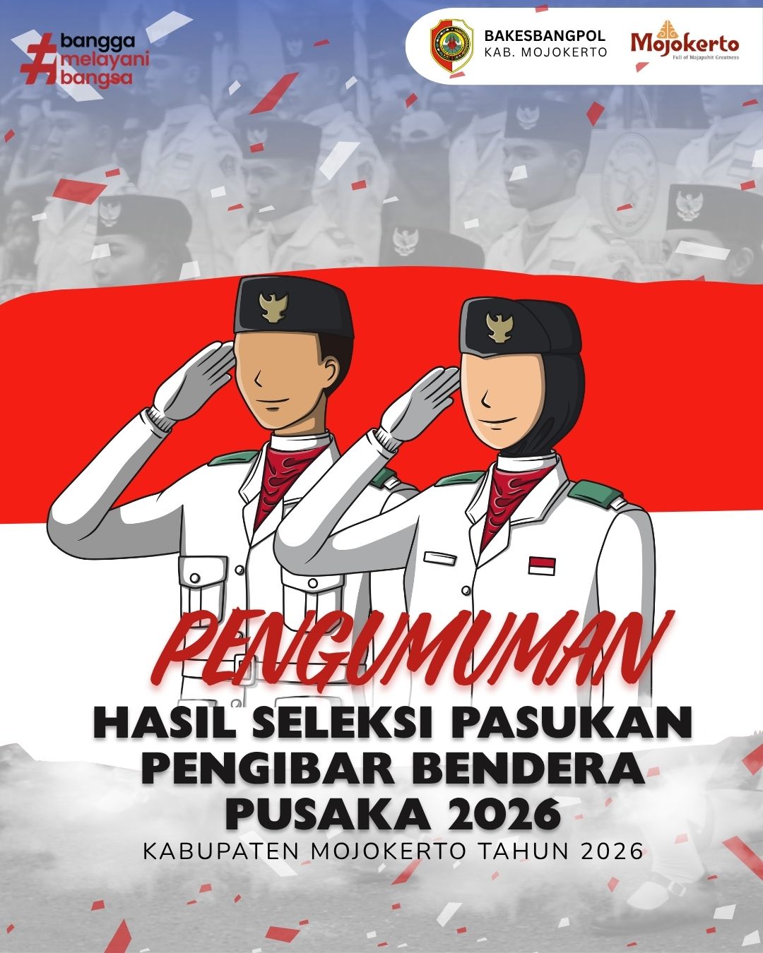 Pengumuman Hasil Seleksi Paskibraka Kabupaten Mojokerto Tahun 2026
